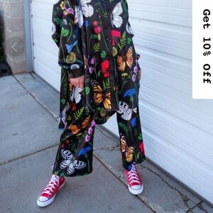 BOTTOMS ONLY Dressed in LALA Satin Playsuit in Folklore Florals size M